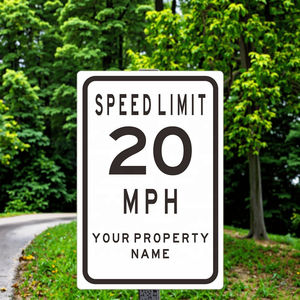 Cartello in Alluminio Limite di Velocità <span class=keywords><strong>20</strong></span> <span class=keywords><strong>MPH</strong></span> - Conforme MUTCD, Riflettente, Personalizzabile per Segnaletica Stradale - Product Image 5
