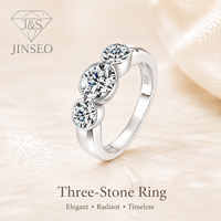 Bague de fiançailles et de mariage en moissanite plaqué or 18 carats, argent 925, sertissage à griffes, certifiée GRA, alliance de luxe en forme de cercle pour
