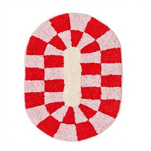 Unique Custom Eco-Friendly Floral Pattern Bath Mats Quick Dry Designer Bath Rugs Cotton <b>Machine</b> Made Technics Bathrooms Floor - Product Image 1