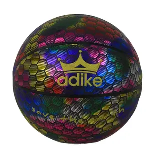 Hete Verkoop Baloncesto Bolas De Basquete Basketbal Oplichten Glitter Holografisch Basketbal