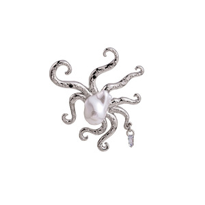 Broche de Perlas Irregulares y Diamantes con Diseño de <span class=keywords><strong>Pulpo</strong></span> y Tentáculos, Estilo Barroco, para Fiestas en la Playa - Product Image 6