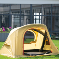 Tente de camping gonflable grand format imperméable pour 4 saisons, tente familiale d'extérieur avec pompe gratuite pour les excursions en camping en plein air