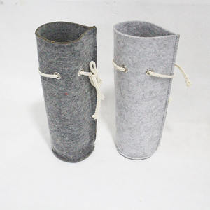 Conception élégante de stockage de vin de feutre portatif gris populaire de stockage polyvalent d'utilisation quotidienne - Product Image 4