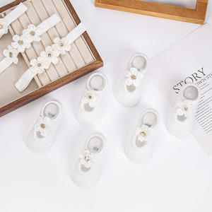 للبيع بالجملة رباط شعر أبيض عالي التمدد 2 في صور أعياد ميلاد الأطفال إكسسوارات التعميد رباط رأس - Product Image 6