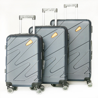100% ABS qualité 3 pièces coque dure ensemble de bagages 20 ''24'' 28 ''Spinner plastique 4 pièces bagage chariot valise
