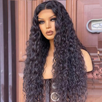 Perruques brésiliennes Letsfly en cheveux vierges naturels, avec dentelle frontale complète 13x4, densité 200%, de 14 à 38 pouces, ondulations Water Wave/lisses/Body Wave, 100% cheveux humains