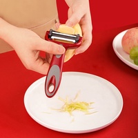 ANJUKE Éplucheur de légumes et de fruits rotatif multifonctionnel en acier inoxydable, outil de cuisine en métal, Guangdong