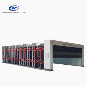 Cabine de peinture mobile rétractable avec mur-rideau en PVC et four intégré - Product Image 6