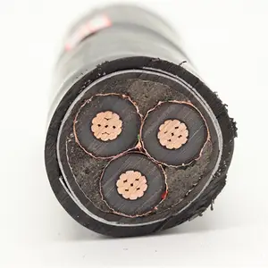 HV Copper XLPE/PVC/SWA steel Armored Shield Power cable 3*120mm2