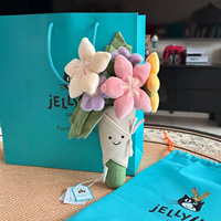 Bouquet alternatif Jelly Cat soigneusement sélectionné, prêt à l'emploi, avec étiquetage complet pour mariages, poupées en peluche romantiques