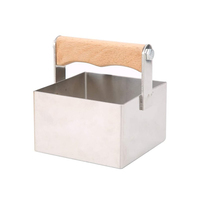 Coupe-carrés en nid d'abeille en acier inoxydable, outil de découpe avec manche en bois