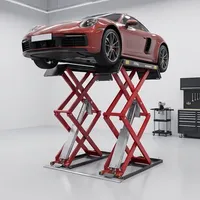 Elevador de Tijera Hidráulico Profesional Personalizado Directo de Fábrica, Elevador de Tijera Portátil de Alta Resistencia de Elevación Completa para Automóviles