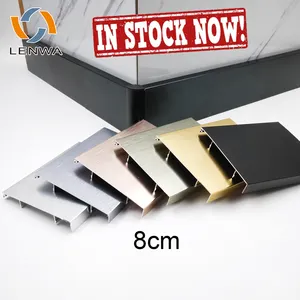 LENWA ALUMINIUM Mass Quantity in Stock Brushing Aluminium Skirting Board Profiles Trim for Flooring and Wall Covering