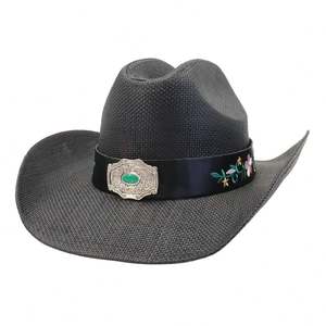 Sombrero Fedora de Paja N46 con Bordado a Mano y Estilo de Imagen, Accesorio de Cinta y Cuerda para Primavera/Verano, Ideal para Negocios y Viajes - Product Image 6