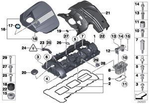 Sistema motore automatico 11127587804 Set guarnizione coperchio valvola per BMW E82 E88 F36 F10 N55 per CORTECO - Product Image 5