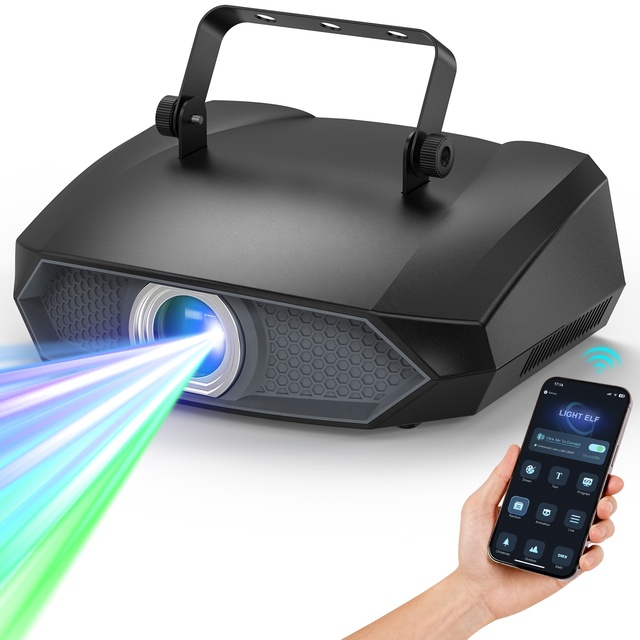 Mini 2W RGB Full Color Battery 3D Animation Laser Project Mobile APP WIFI Control Portable DJ Home Party Text Laser Light