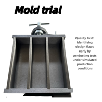 Moule d'essai en fonte à trois compartiments 40x40x160mm pour béton, moule à prisme pour mortier, équipement d'essai du ciment