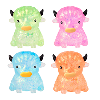 Jouet Squishy en TPR en forme de Vache des Highlands à grandes cornes, mignon, à remontée lente, anti-stress, jouet sensoriel pour la relaxation, vente en gros directe usine