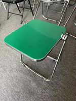 Chaise de salle à manger pliable moderne et minimaliste, gain de place, en acrylique transparent avec pieds chromés