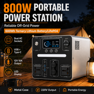Stazione di Alimentazione Portatile a Onda Sinusoidale Pura da 800W con Presa AC e Uscita USB, Alimentazione 12V DC per Campeggio e Viaggi all'Aperto - Product Image 4