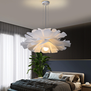 Lámpara de iluminación de candelabro de entrada para sala de estar, Material porcelánico blanco especial único de diseño moderno de estilo Simple - Product Image 2