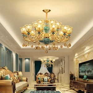 BAHE europeo <span class=keywords><strong>classico</strong></span> Hotel <span class=keywords><strong>moderno</strong></span> lampadari a soffitto di cristallo di lusso in lega di zinco lampadari e luci a sospensione Led - Product Image 4