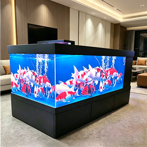 Acuario Grande para Peces <span class=keywords><strong>Koi</strong></span> y Goldfish, con Filtro de Fondo de Cristal Ultra Transparente, Diseño Desmontable para Sala de Estar u Oficina - Product Image 5