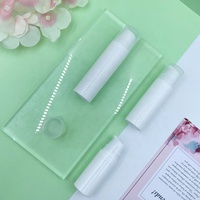 Flacon pompe sans air en plastique PP personnalisé, rond, blanc, de luxe, vide, 10 ml, 15 ml, 20 ml, avec couvercle, pour crème et lotion de soin de la peau