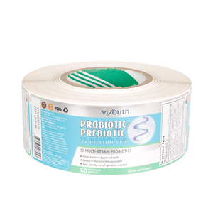 Kunden spezifische selbst klebende Ergänzungs verpackungs etiketten Heiß gestempeltes Medizin flaschen rollen etikett für den Pillen gebrauch - Product Image 1