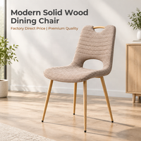 Chaise de salle à manger contemporaine rembourrée, dossier en forme de cuillère, assise en tissu pour restaurant, café, salle de banquet, mobilier de maison