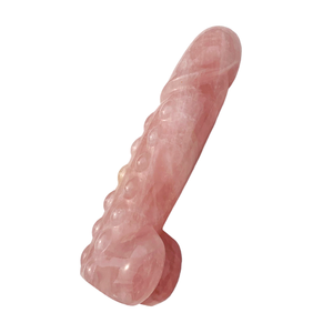 Dildo Realista de Cristal Cuarzo Rosa Pene Varita de Masaje Yoni Juguetes Sexuales para Mujer Varita de Dildo de Cuarzo Rosa - Product Image 1