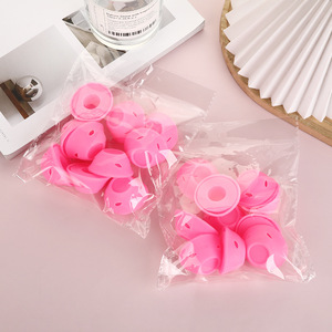 In stock silicone hair curler, mushroom <b>bell</b> hair curler, gentle on hair, heat-free hair curler, bangs styling tools wholesale. - Product Image 1