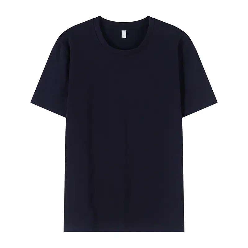 Wholesales camiseta masculina de algodão, respirável, alta qualidade, plus size, personalizada, estampa pesada, de algodão, preta