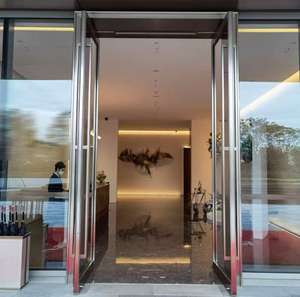 Porte coulissante moderne en alliage d'aluminium pour une <span class=keywords><strong>ouverture</strong></span> facile. Centre d'exposition à grande <span class=keywords><strong>ouverture</strong></span> avec mur-rideau de gratte-ciel - Product Image 3