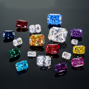 Wholesale Factory Price Lab-Grown Mossanite in Fancy Yellow <strong>Pink</strong> Green VVS Radiant Cut Loose <strong>Gemstones</strong>