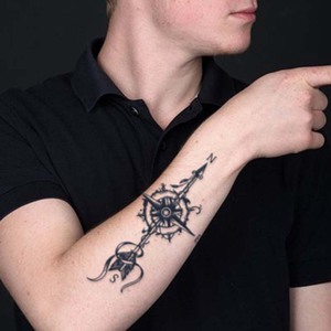 BB lunga durata succo di erbe Semi-permanente mezzo braccio realistico tatuaggio per ragazzo e ragazza Stencil tatuaggio Stencil temporaneo per il corpo - Product Image 5