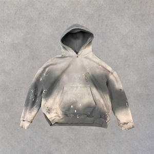 Custom logo <strong>Clothing</strong> <strong>Manufacturers</strong> Distressed Streetwear Heavyweight Oversized Blank Mens Acid Washed Hoodie - Product Image 1