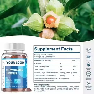 Caramelle Gommose di Ashwagandha OEM/ODM, Migliorano il Sonno, Alleviano lo Stress e Calmano l'Umore <span class=keywords><strong>con</strong></span> Vitamina D3 - Product Image 5