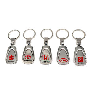 Cadeau créatif personnalisé, porte-clés en argent avec logo de voiture, pendentif emblème, alliage de zinc et cuir véritable, modèle Y-c02 pour OLIVER - Product Image 3