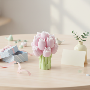 Tulpen Kaarsenmal voor het maken van kaarsen 3D siliconenmal voor het gieten van hars DIY gips polymeerklei huisdecoratie China model - Product Image 4