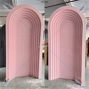 Vente chaude Design Moderne Fête Événement Mariage Pvc Arc Toile de Fond Pvc Ondulation Fanel Pour La Décoration De Toile De Fond De Scène De Mariage - Product Image 5