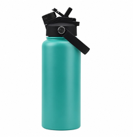 Botol Air Stainless Steel 1000ml dengan Logo Custom, 32 oz, Dinding Ganda, Vakum, untuk Memancing, Bepergian, dan Olahraga Luar Ruangan