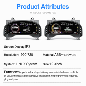 Nouveauté Navihua pour Toyota Tundra 2014-2022 : Combiné d'instruments numérique pour voiture, Compteur de vitesse automatique, Système Linux, Jauge de tableau de bord LCD, Mise à niveau - Product Image 2