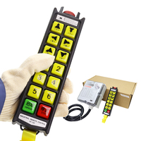 Télécommande sans fil pour grue SF-12D à double vitesse et 6 directions, 6 touches de fonction, IP67 anti-parasitage, arrêt d'urgence, AC/DC 36V-550V