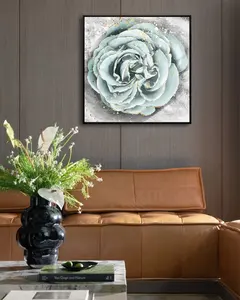 Dekorasi rumah populer gaya Modern pemandangan bunga dinding lukisan seni bunga