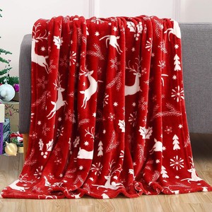 Couverture en polaire corail super douce à motifs de Noël en velours de luxe, idéale pour la décoration intérieure et les thèmes festifs hivernaux - Product Image 6