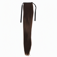 Extensions de cheveux queue de cheval à attacher, lisses et soyeuses, postiche sans colle avec épingles invisibles, queue de cheval douce et lisse pour femmes