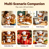 Peluche de renne interactive, cadeau de Noël intelligent pour enfants, renne parlant et dansant, décoration de fête de Noël, animal en peluche