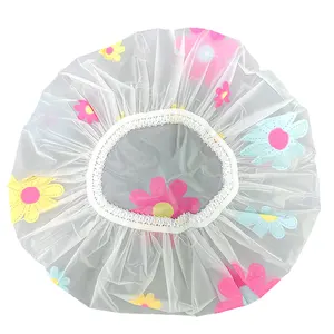 Waterproof Shower Cap Point Bath Hair Cover Elastic Bath Hat Bathing Cap For Women Bathroom Reusable Shower Hat