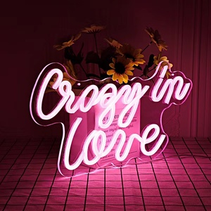 Hochwertige Crazy in Love Benutzer definierte Acryl Zeichen Alles Gute zum Geburtstag Neonlicht für Diwali Party Dekoration Niedriger Ausverkaufs preis - Product Image 3